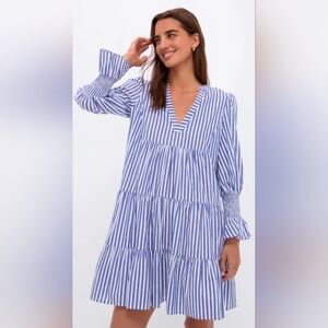 Tuckernuck Pomander Place Striped Cotton Poplin Kenzo Mini Dress XXL Ruffle